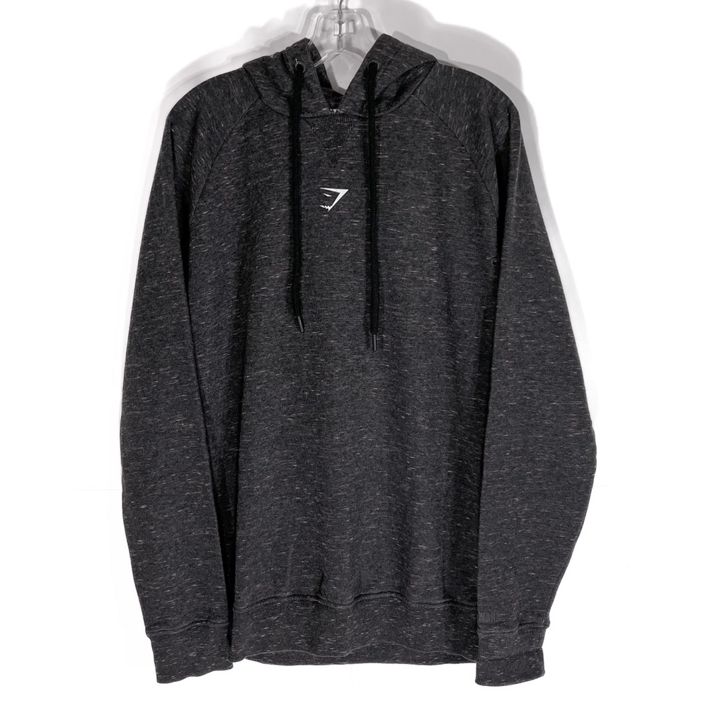 Gymshark Hoodie Mens Medium Gray Pink Heather Long Sleeve Activewear Pullover